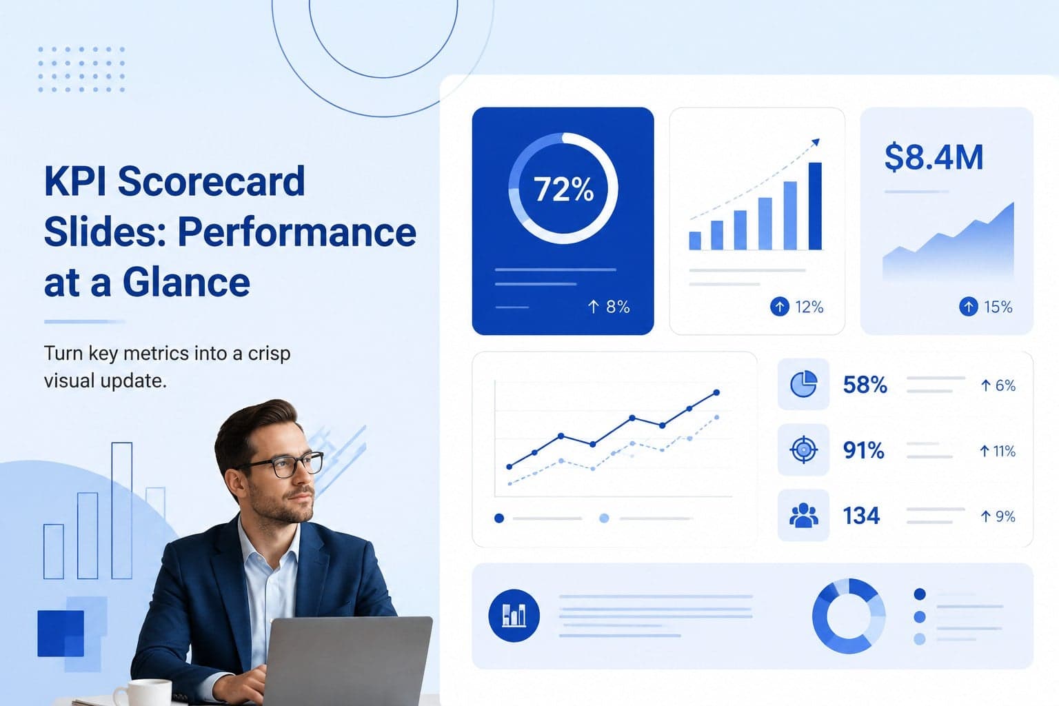KPI Scorecard Slides: Performance at a Glance preview