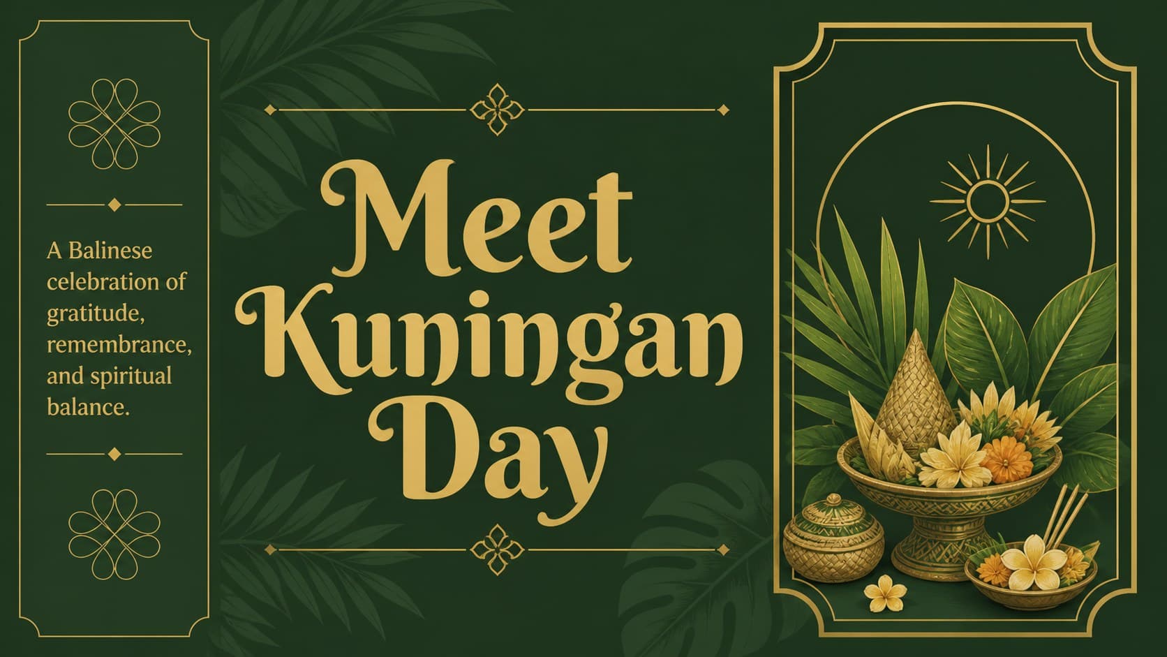 Opening lesson slide introducing Kuningan Day as an Indonesian heritage celebration.