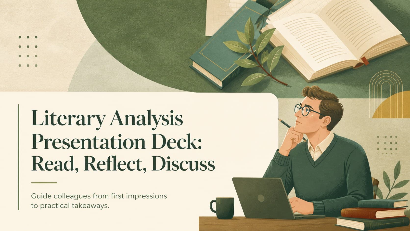 Literary Analysis Presentation Deck: Read, Reflect, Discuss preview