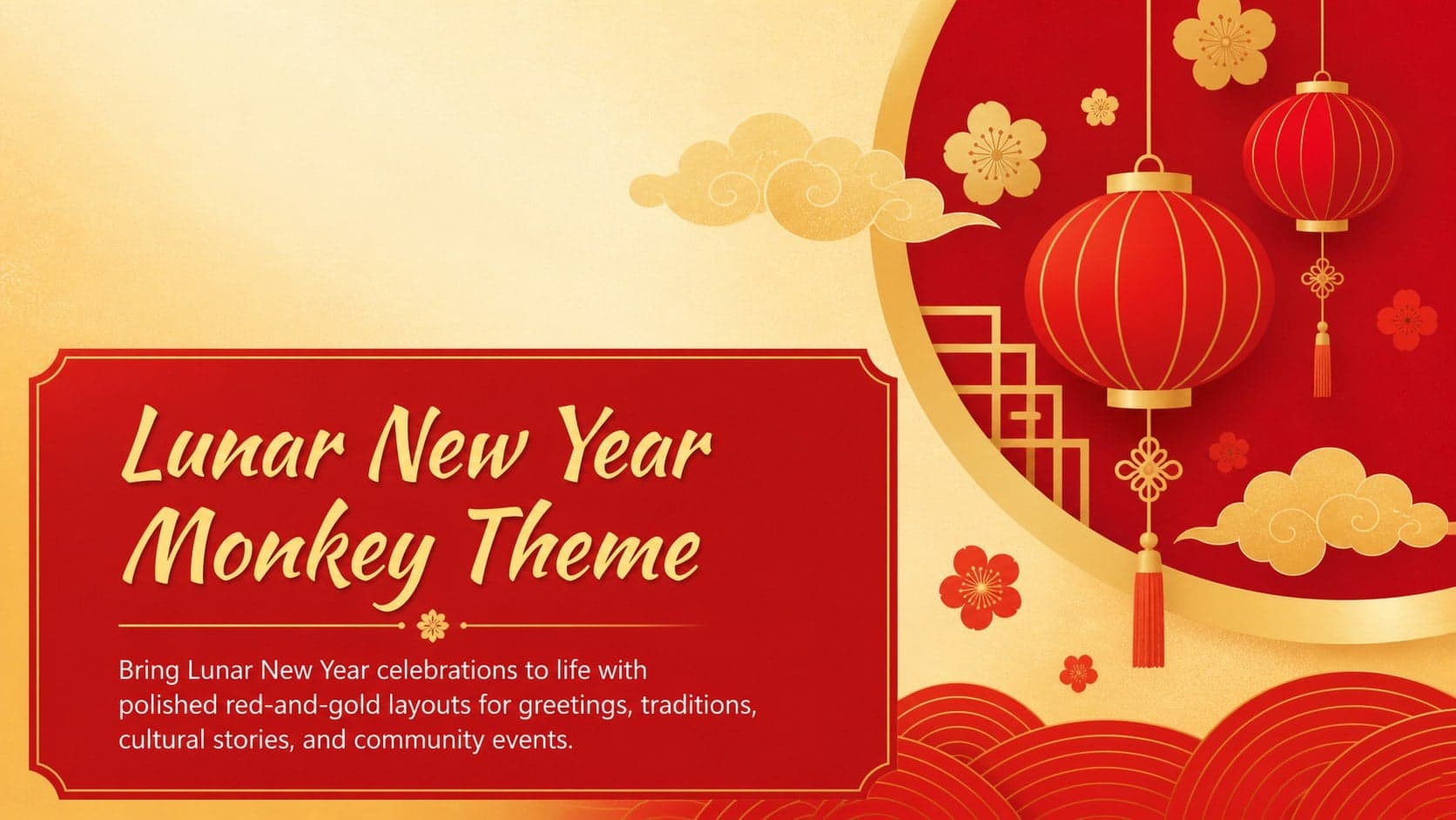 Lunar New Year Monkey Theme preview