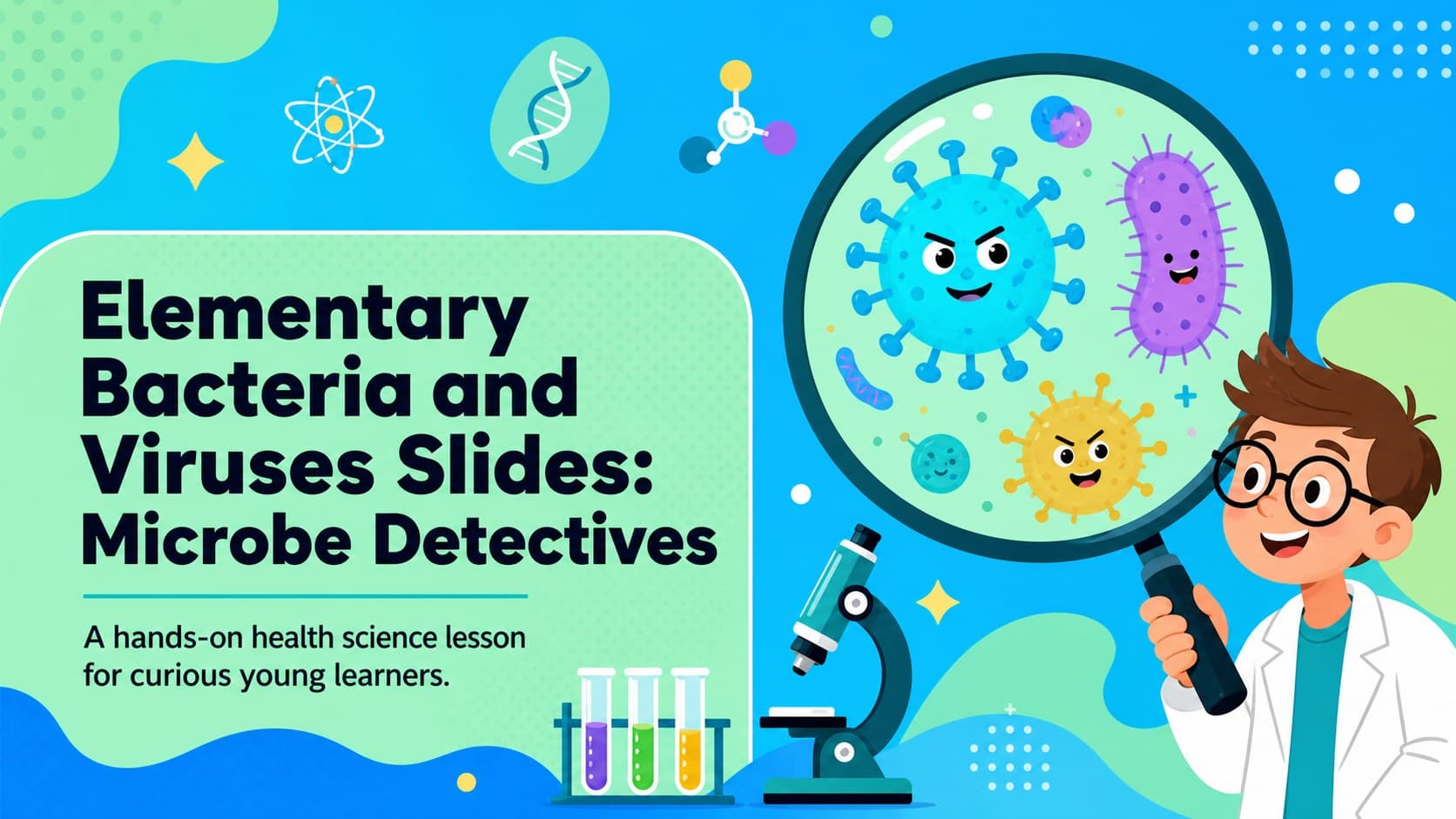 Elementary Bacteria and Viruses Slides: Microbe Detectives preview