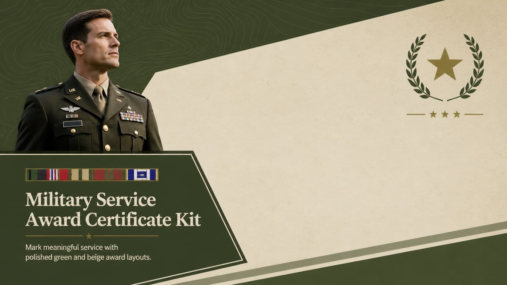 Military Service Award Certificate Kit preview