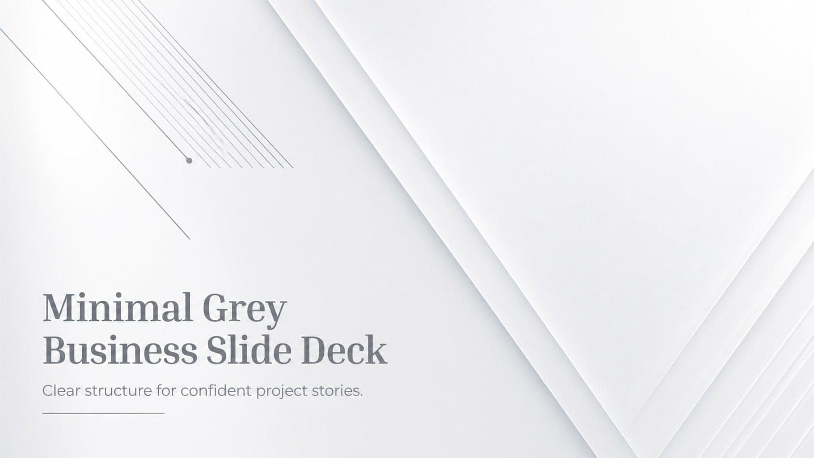 Minimal Grey Business Slide Deck preview