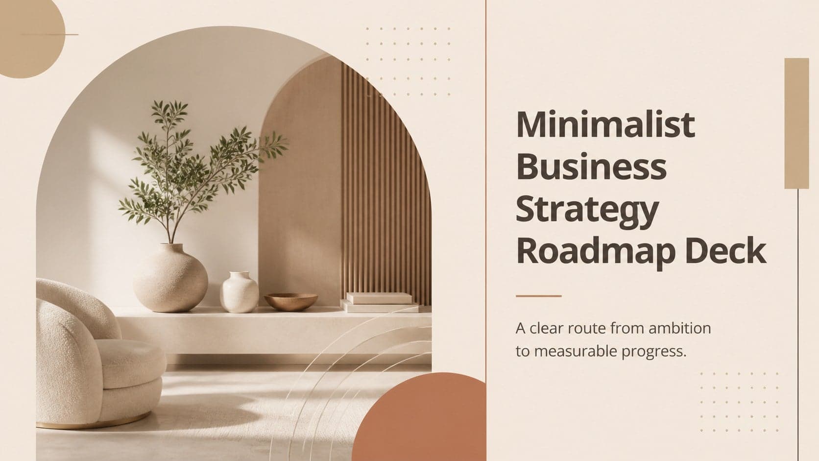 Minimalist Business Strategy Roadmap Deck preview