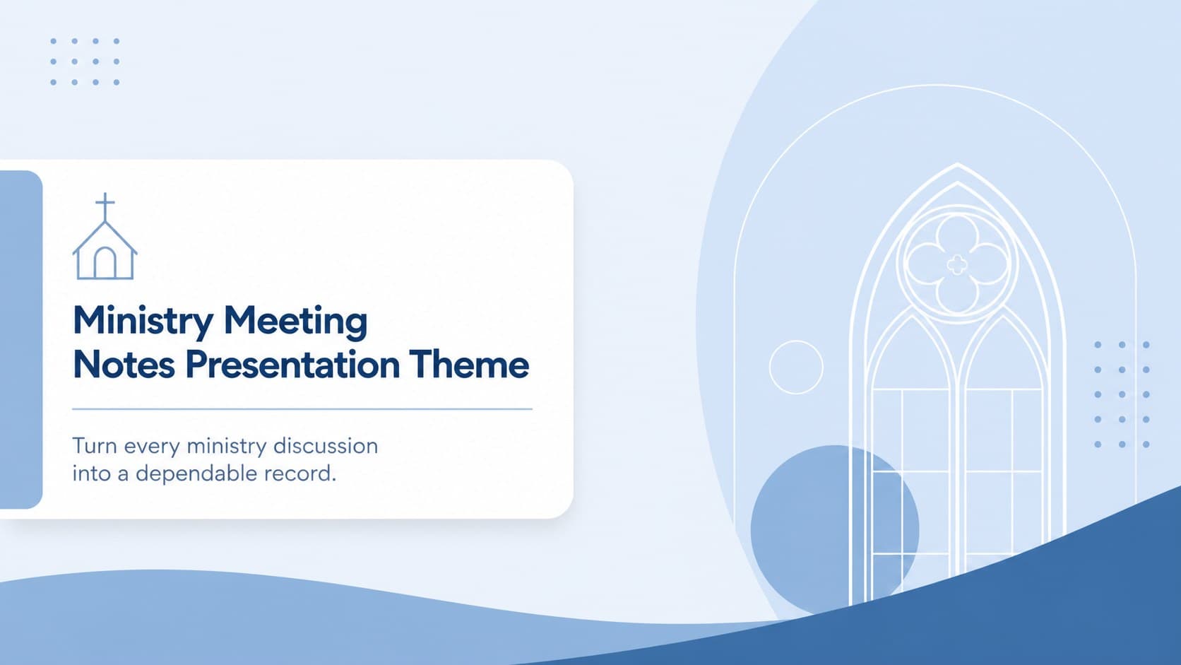 Ministry Meeting Notes Presentation Theme preview