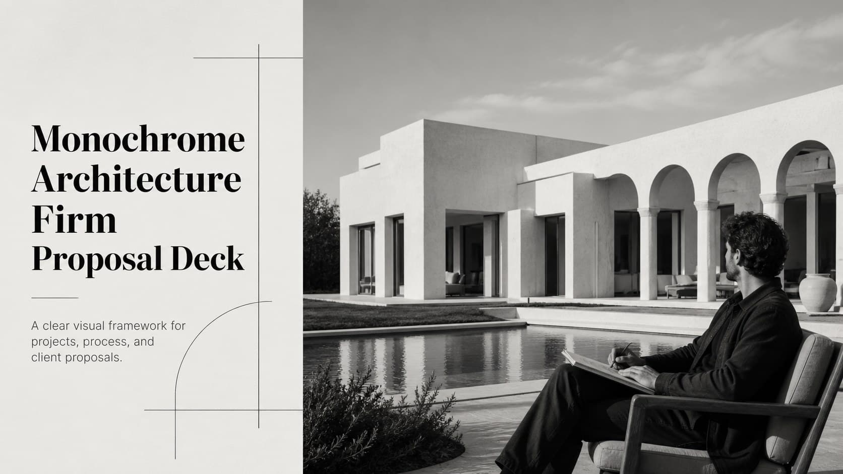 Monochrome Architecture Firm Proposal Deck preview