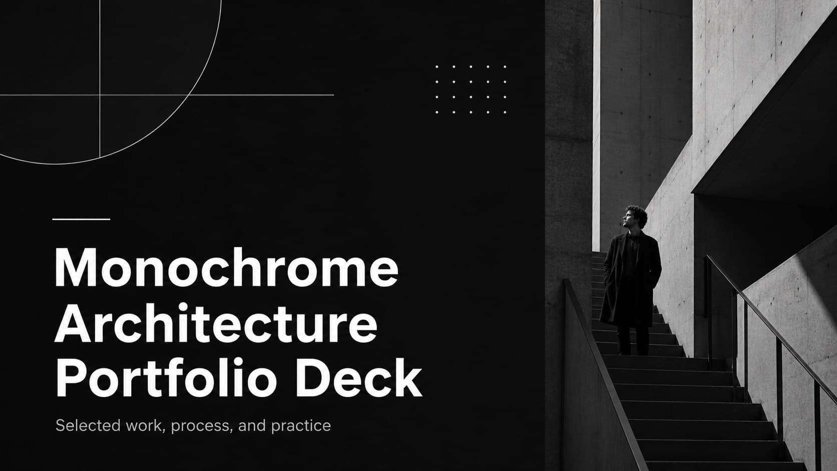 Monochrome Architecture Portfolio Deck preview