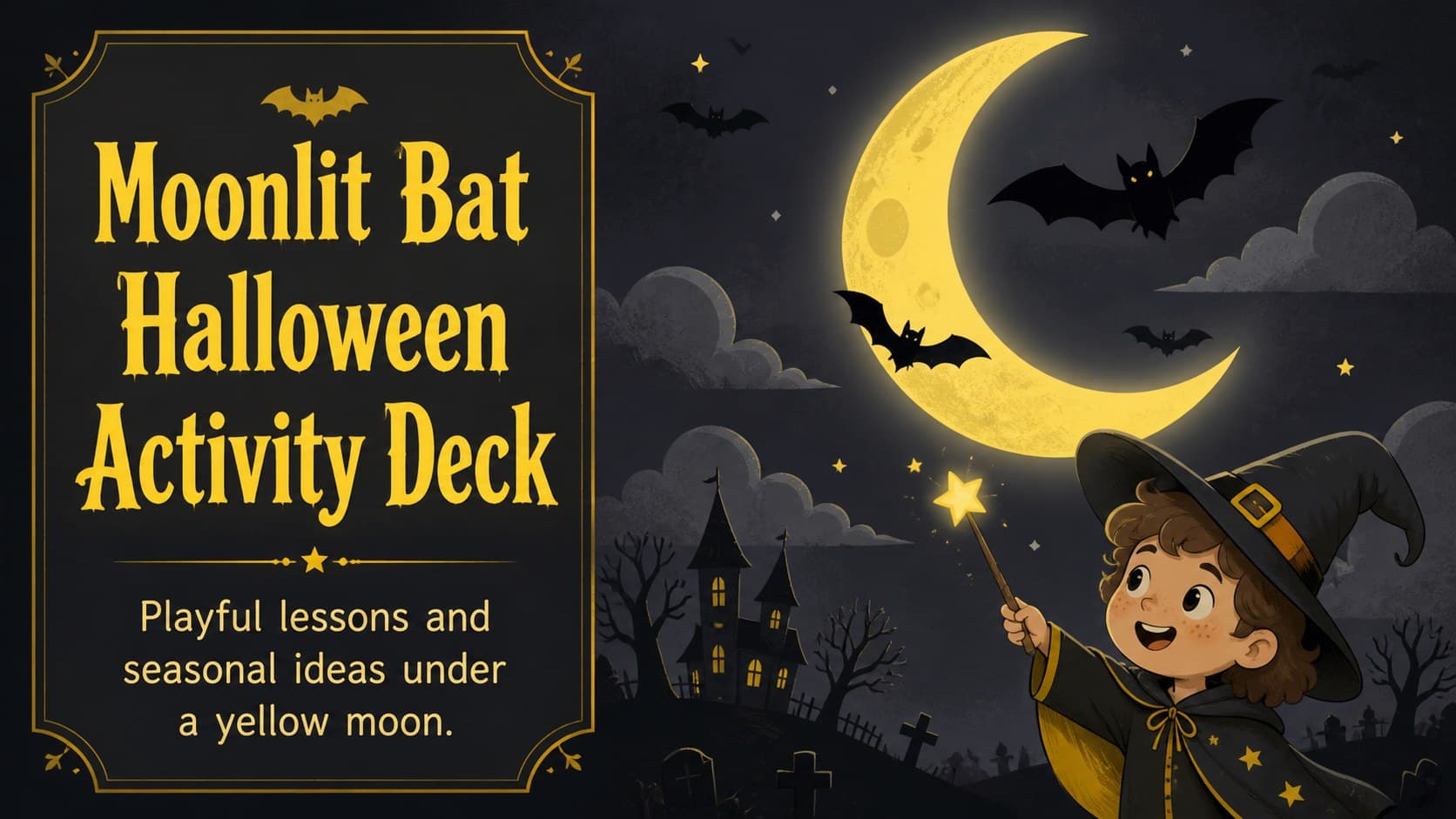 Moonlit Bat Halloween Activity Deck preview