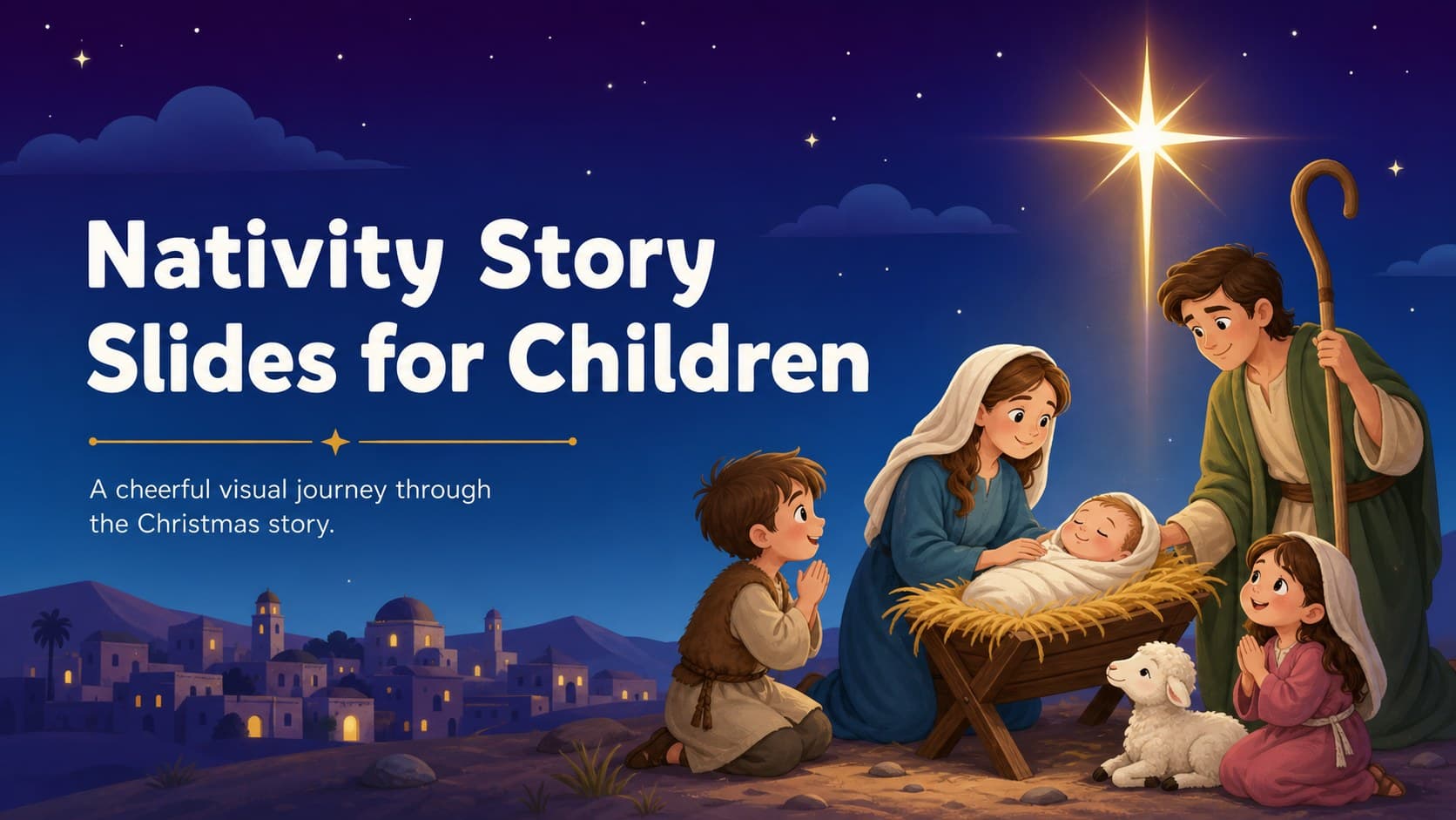 Nativity Story Slides for Children preview