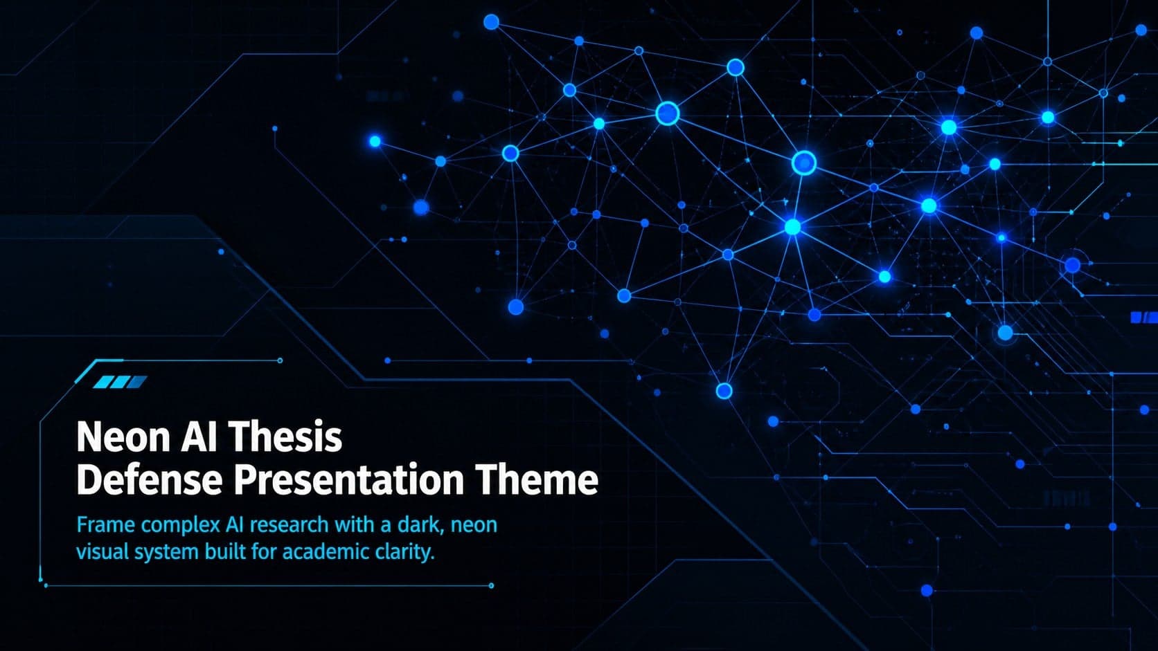 Neon AI Thesis Defense Presentation Theme preview