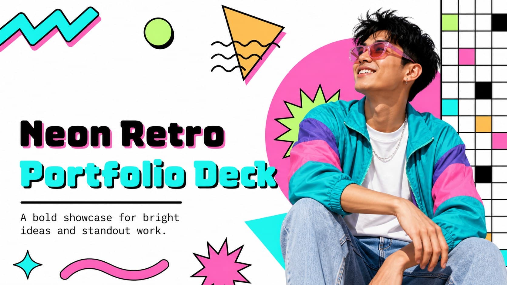 Neon Retro Portfolio Deck preview