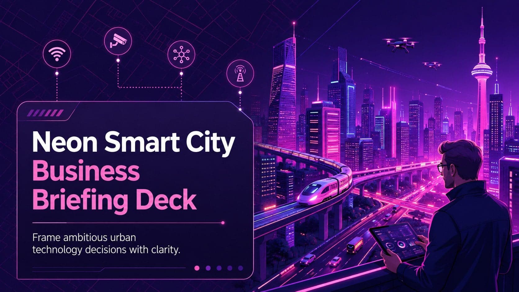 Neon Smart City Business Briefing Deck preview