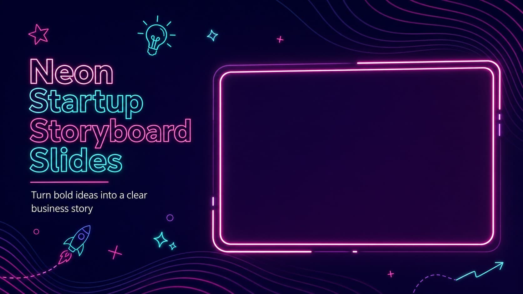 Neon Startup Storyboard Slides preview