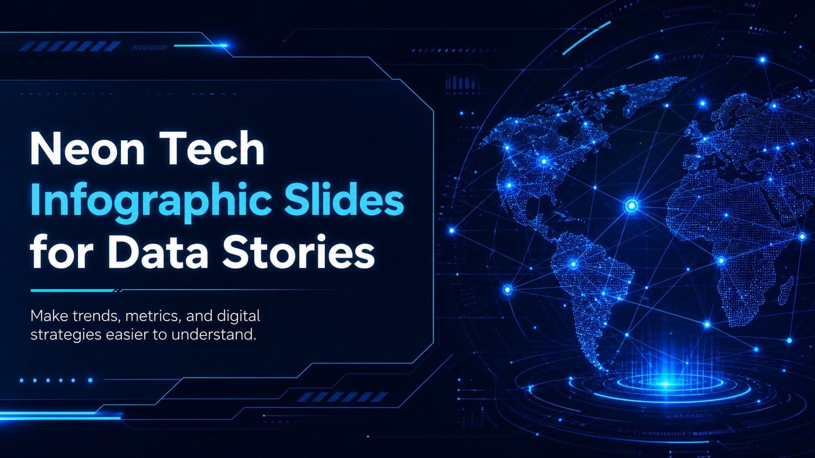 Neon Tech Infographic Slides for Data Stories preview