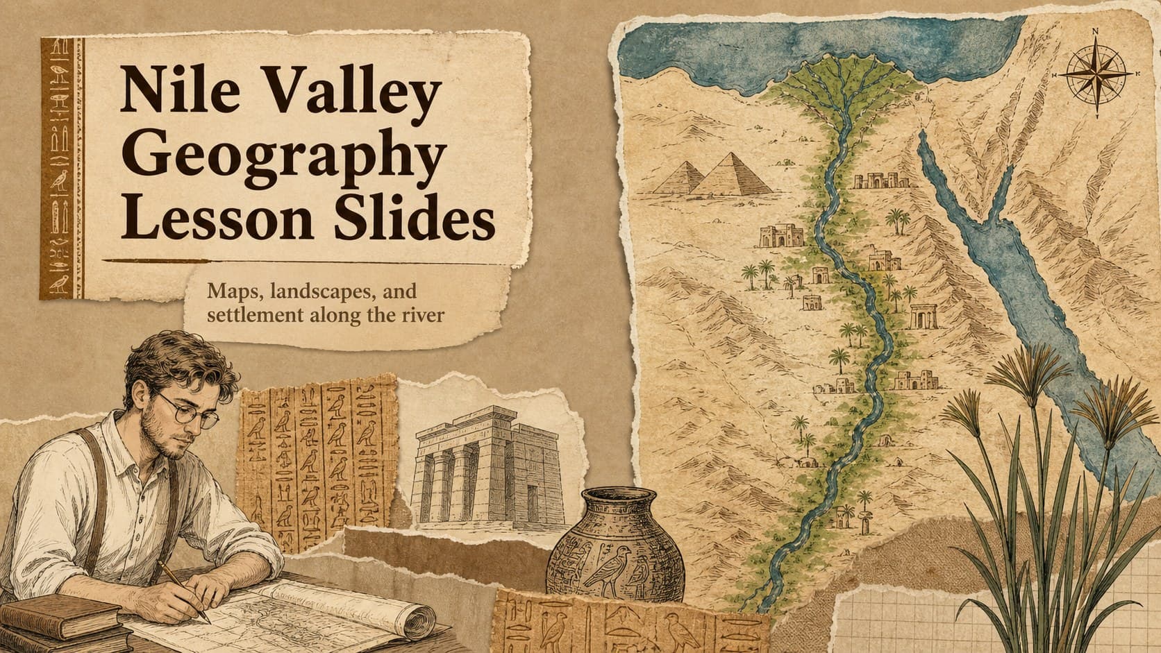 Nile Valley Geography Lesson Slides preview