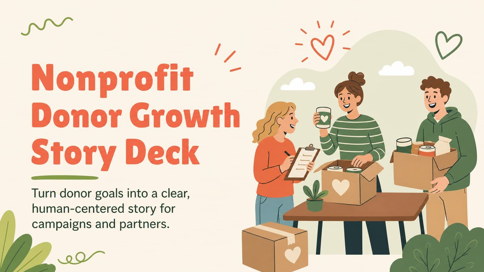 Nonprofit Donor Growth Story Deck preview