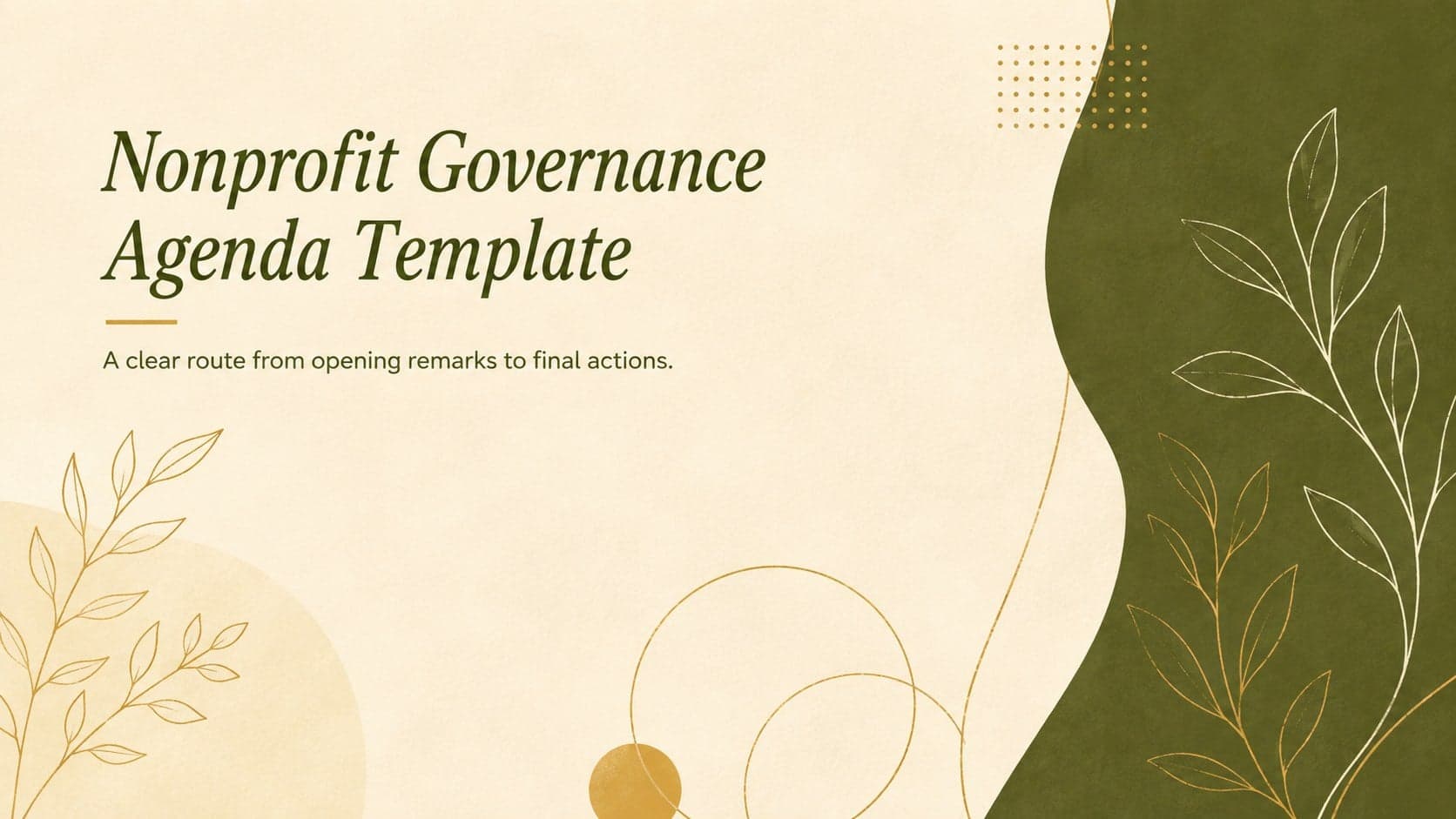 Nonprofit Governance Agenda Template preview