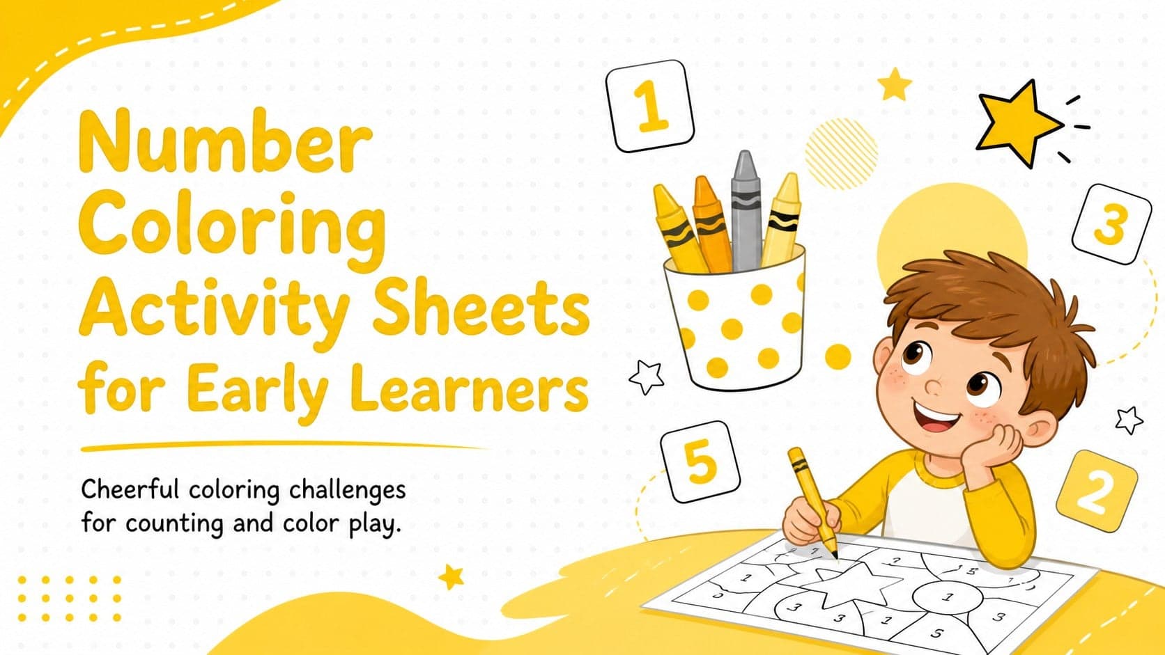 Number Coloring Activity Sheets for Early Learners preview