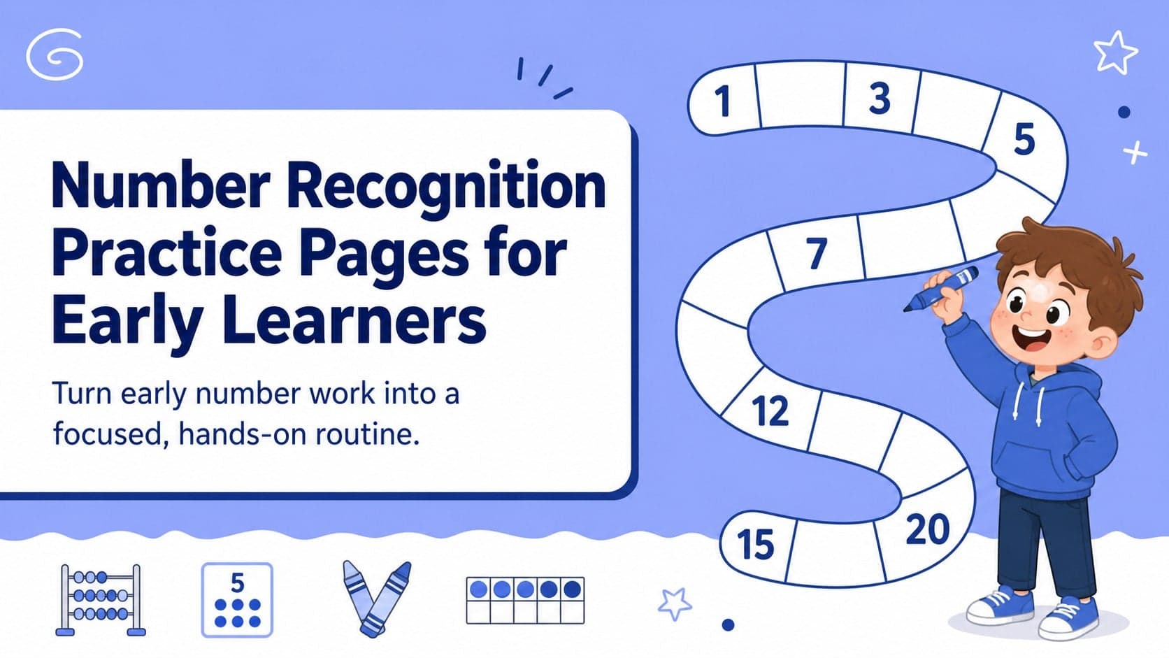 Number Recognition Practice Pages for Early Learners preview