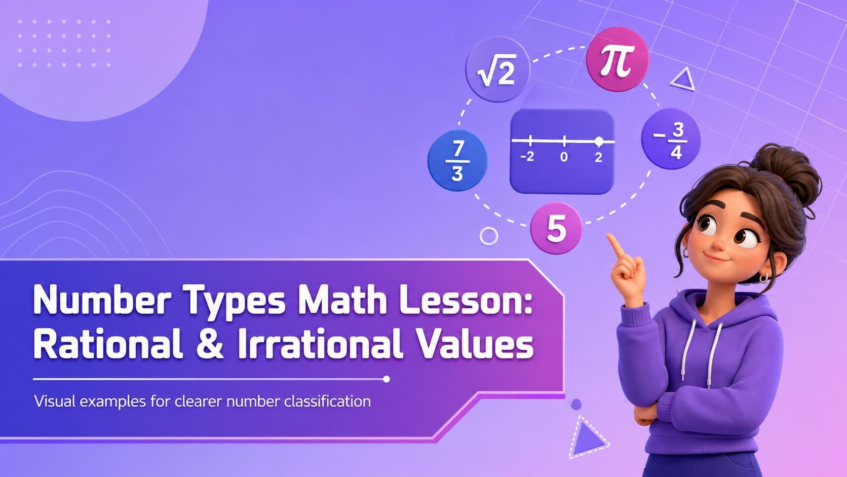 Number Types Math Lesson: Rational & Irrational Values preview