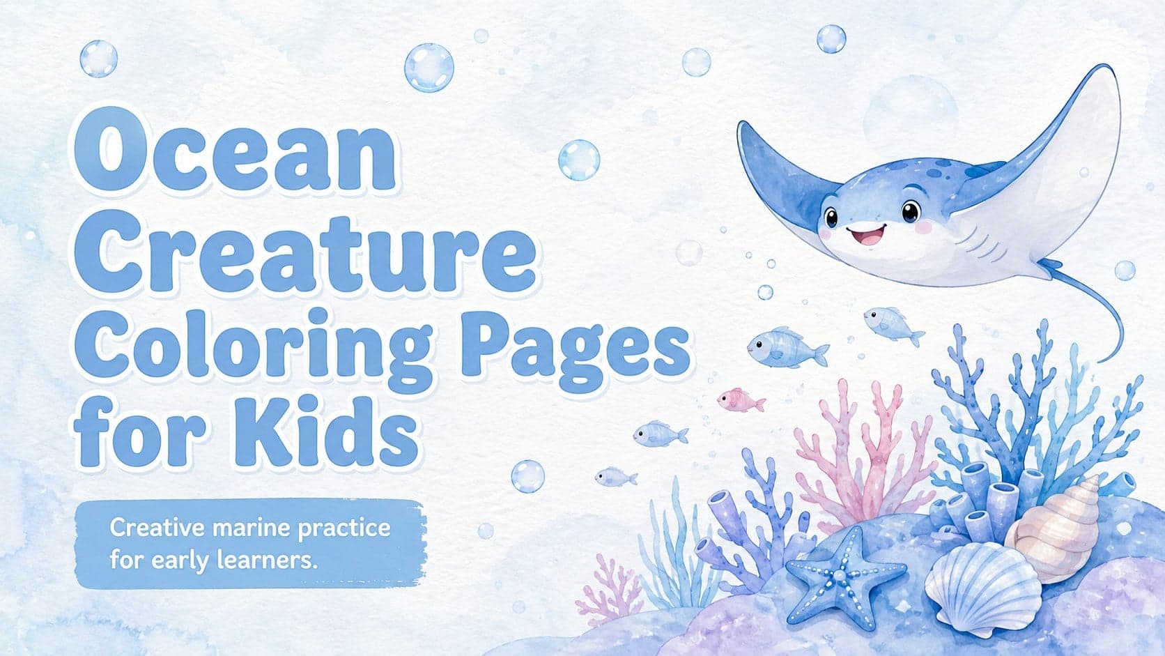 Ocean Creature Coloring Pages for Kids preview