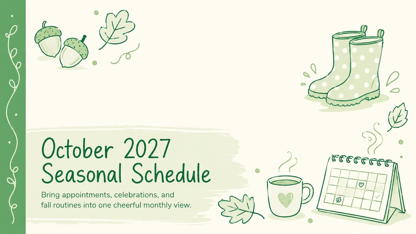 October 2027 Seasonal Schedule preview