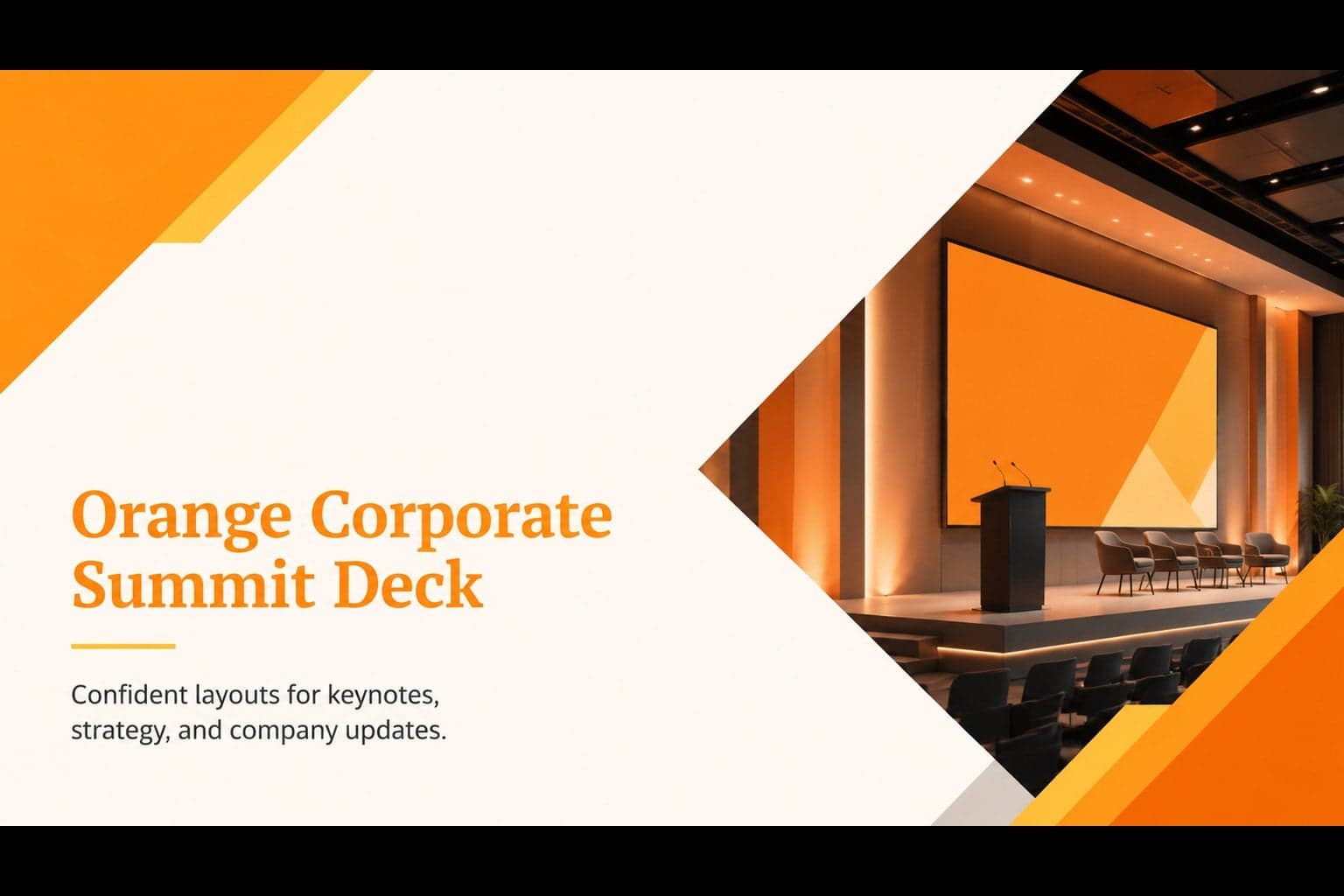 Orange Corporate Summit Deck preview
