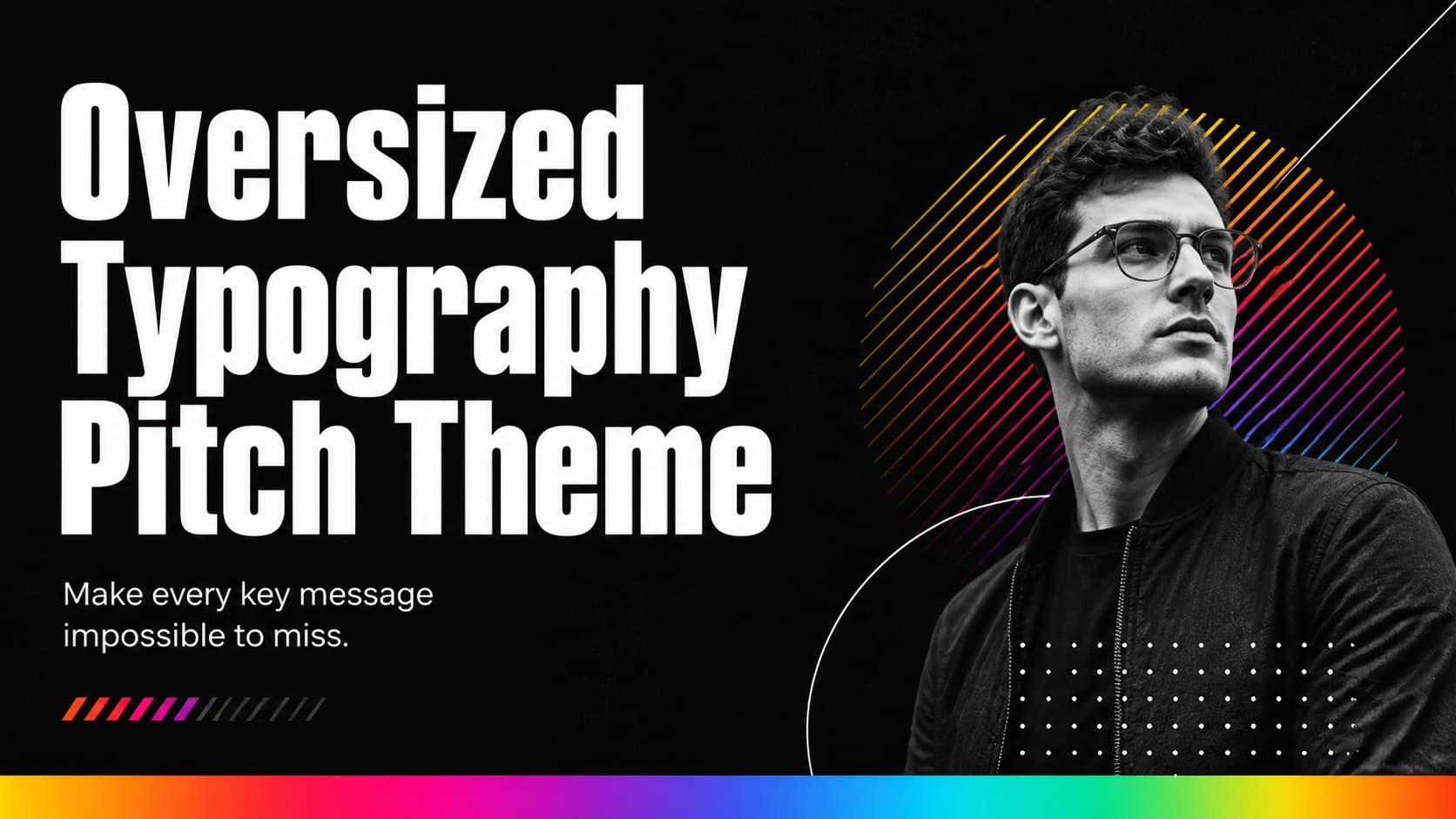 Oversized Typography Pitch Theme preview