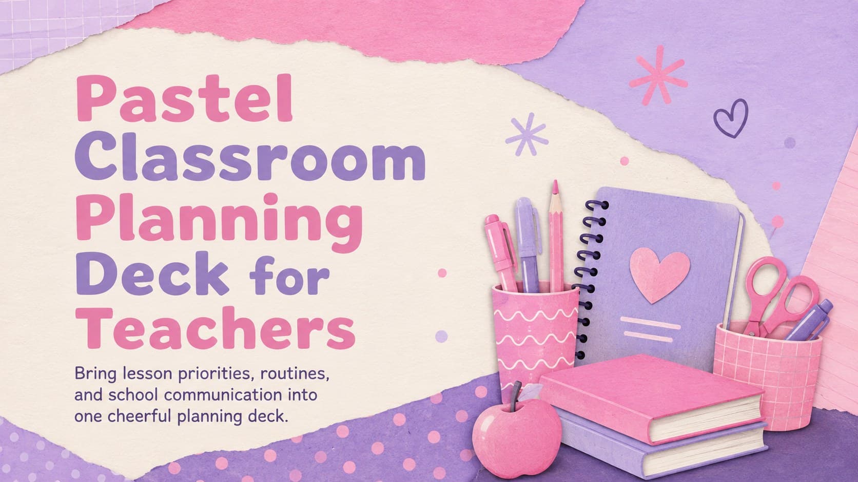 Pastel Classroom Planning Deck for Teachers preview