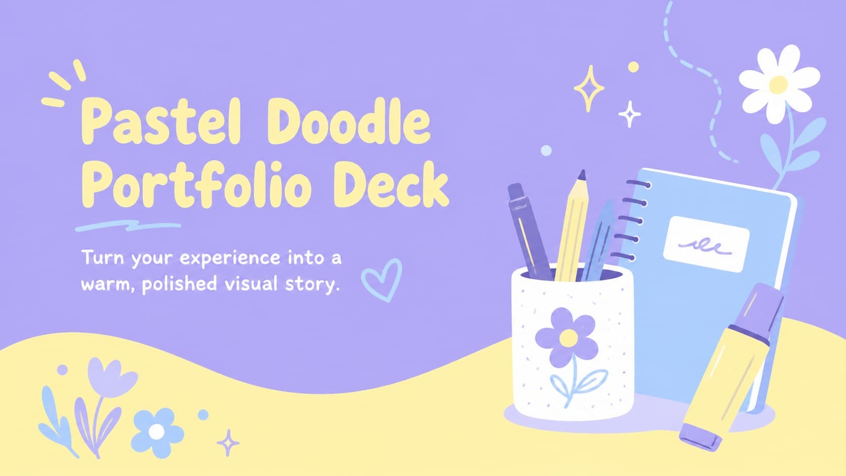 Pastel Doodle Portfolio Deck preview