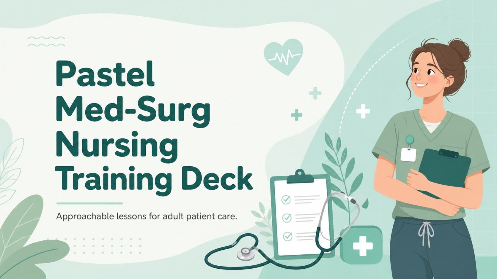 Pastel Med-Surg Nursing Training Deck preview
