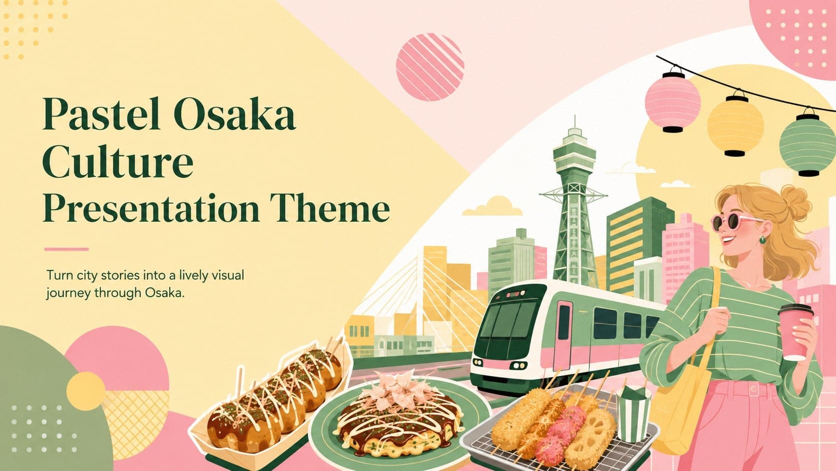 Pastel Osaka Culture Presentation Theme preview