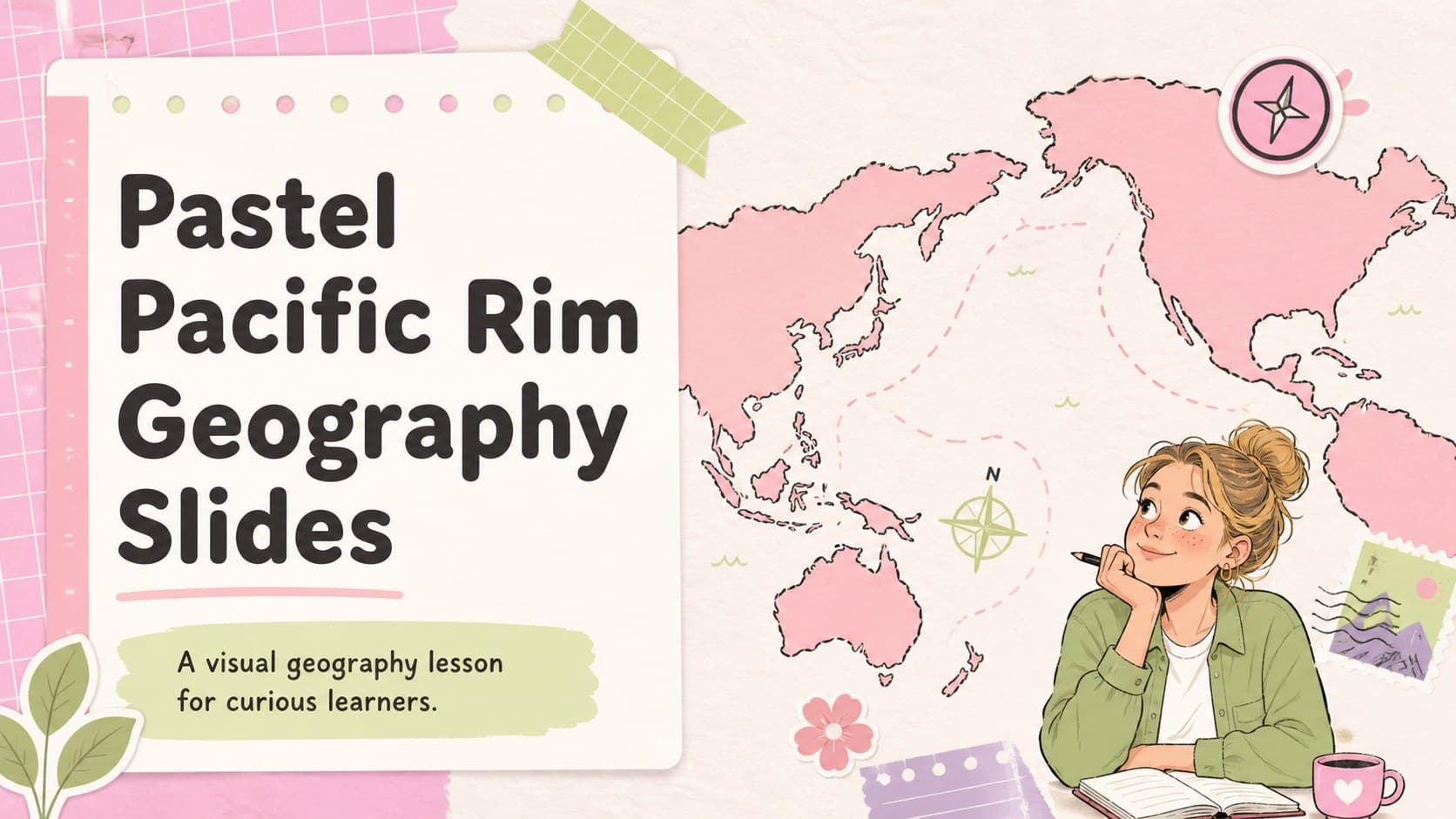 Pastel Pacific Rim Geography Slides preview