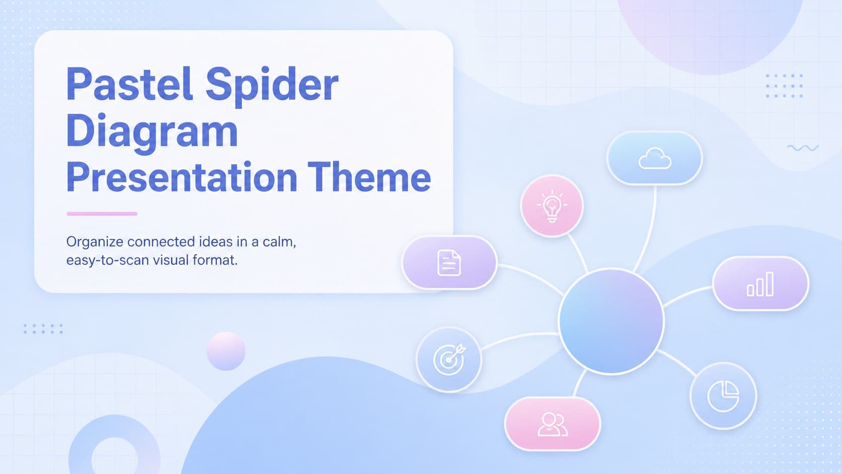 Pastel Spider Diagram Presentation Theme preview