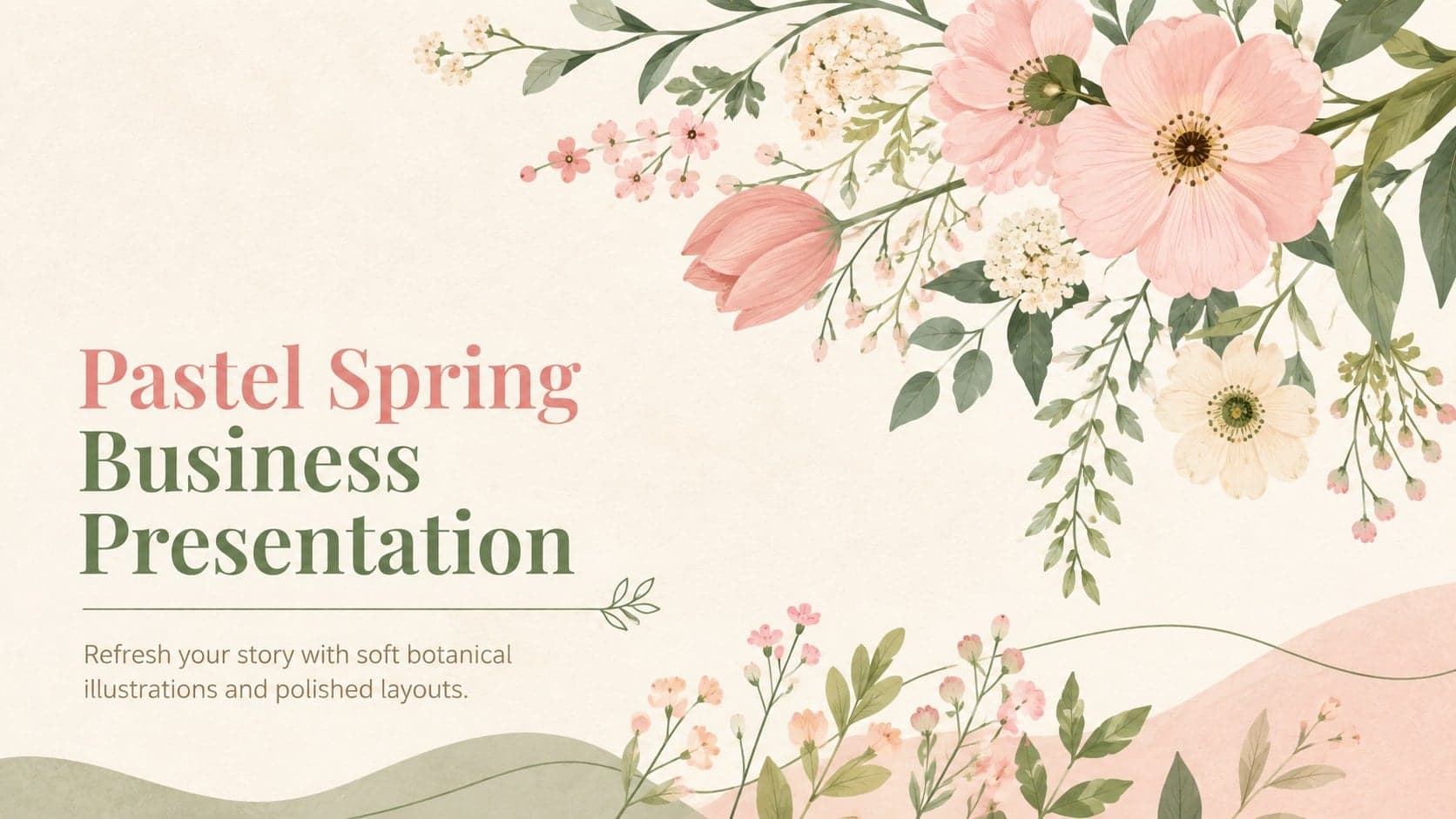 Pastel Spring Business Presentation preview