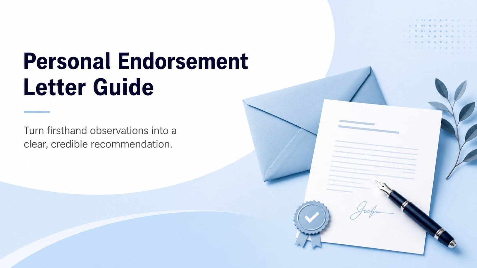 Personal Endorsement Letter Guide preview
