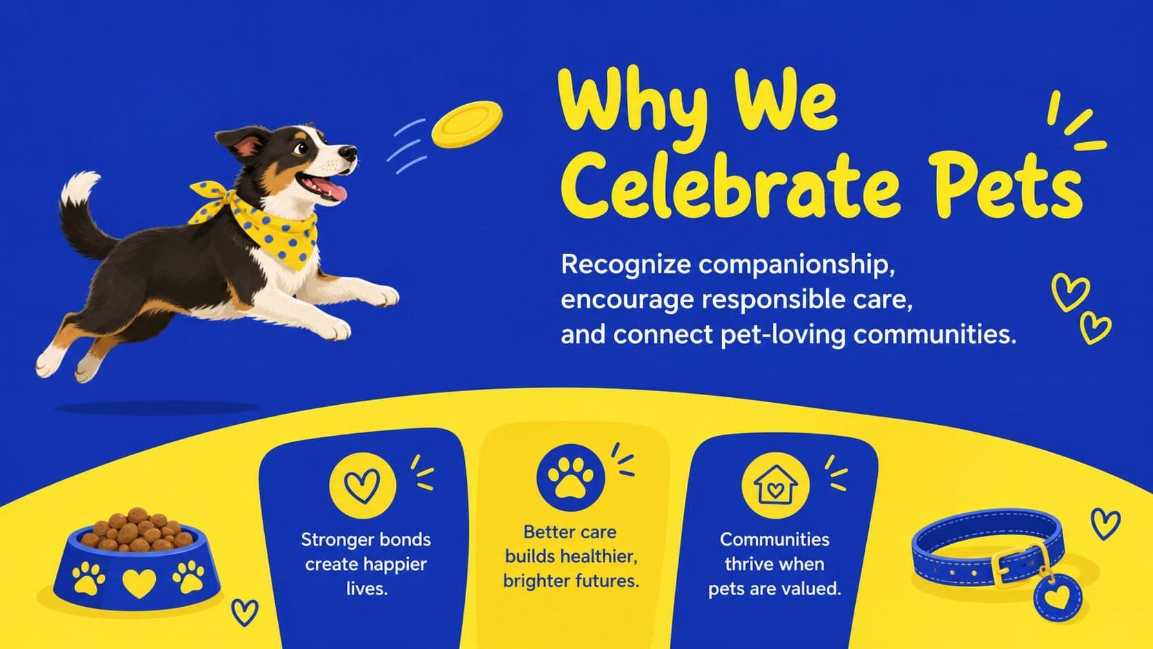 Campaign overview slide presenting the purpose of an International Pet Day marketing presentation.