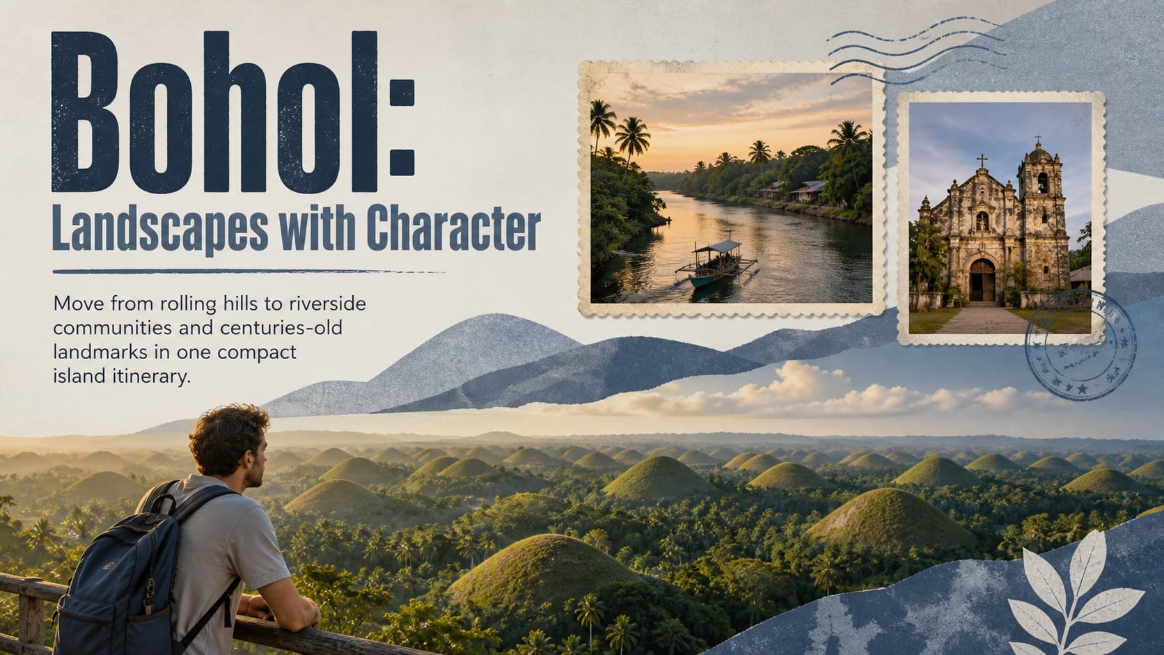 Bohol cultural destination guide slide with landscape and heritage notes.