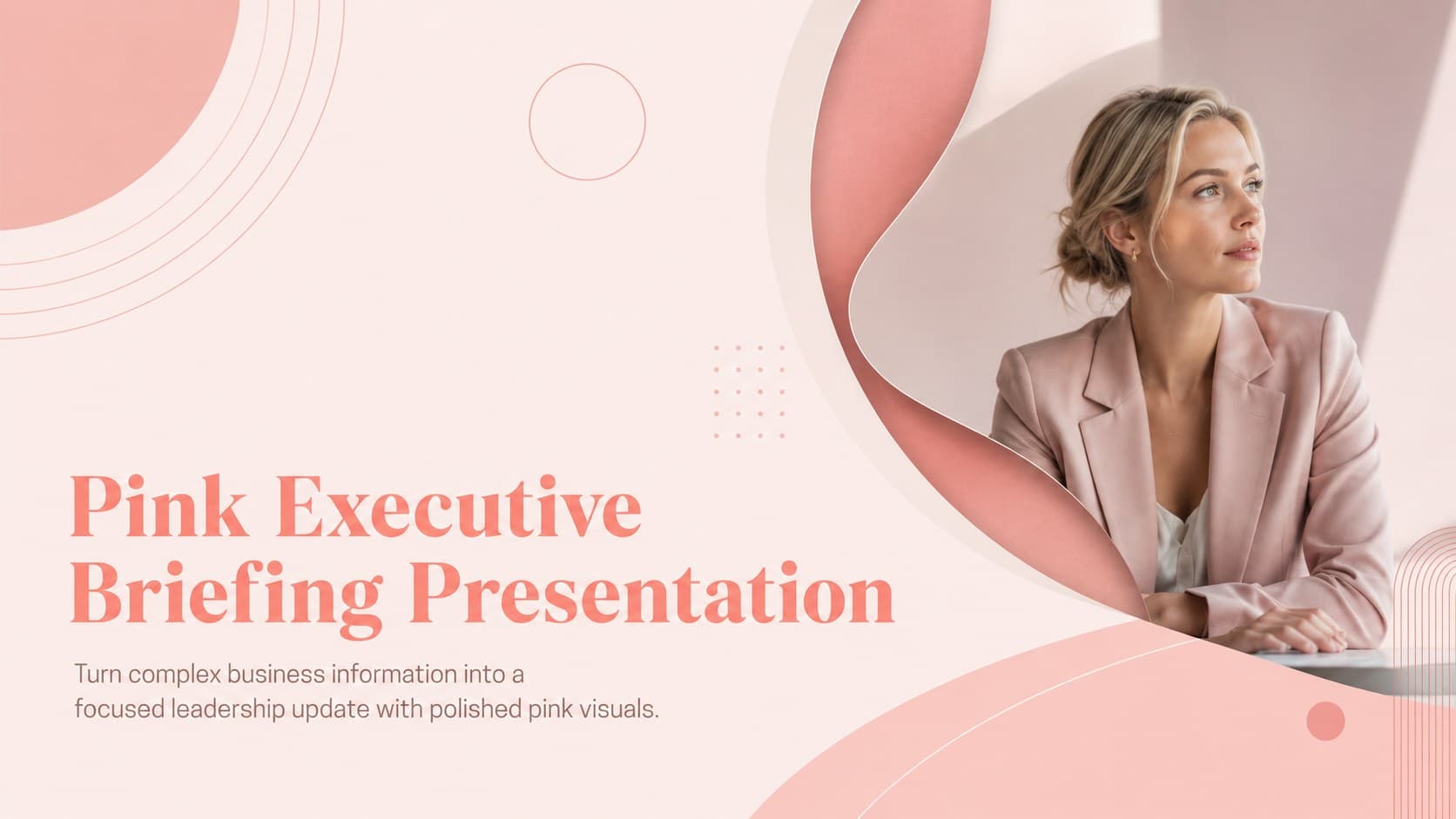 Pink Executive Briefing Presentation preview
