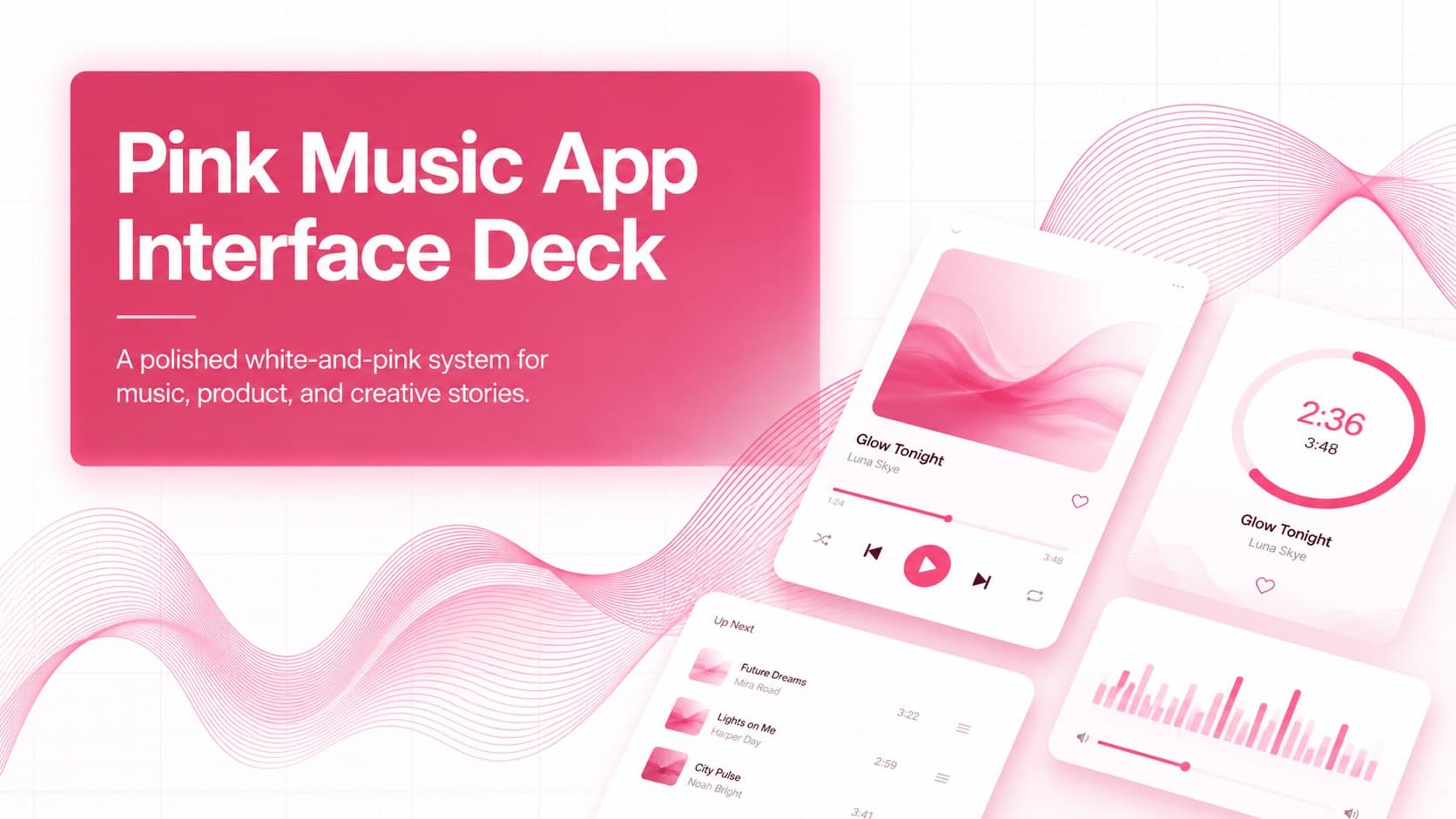 Pink Music App Interface Deck preview