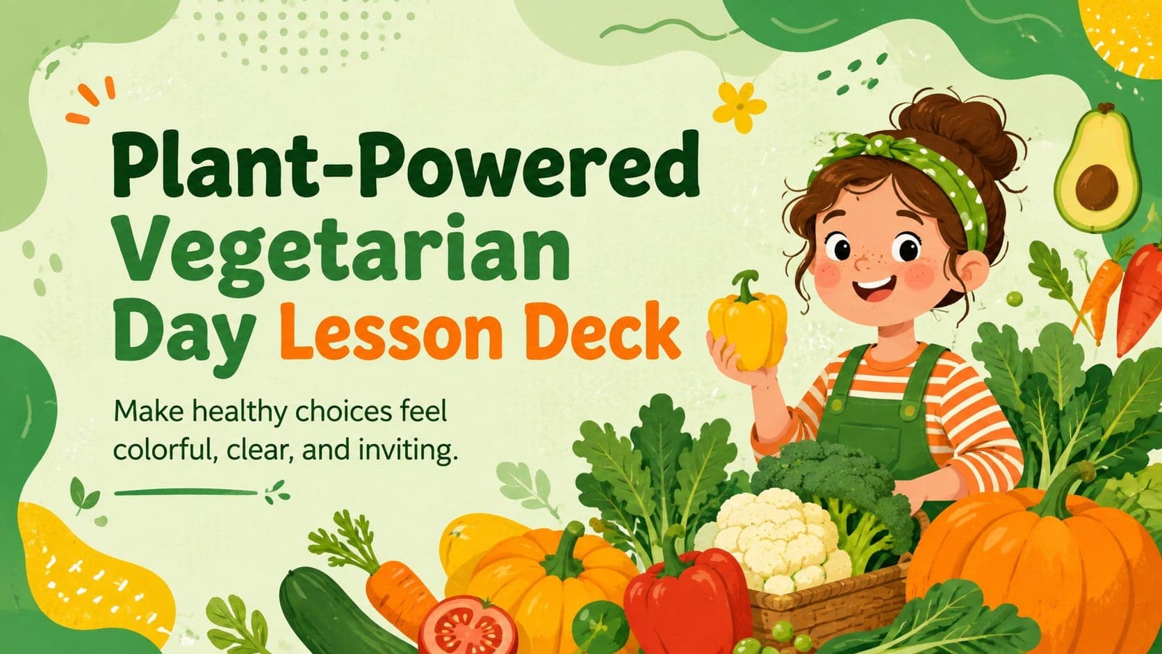 Plant-Powered Vegetarian Day Lesson Deck preview