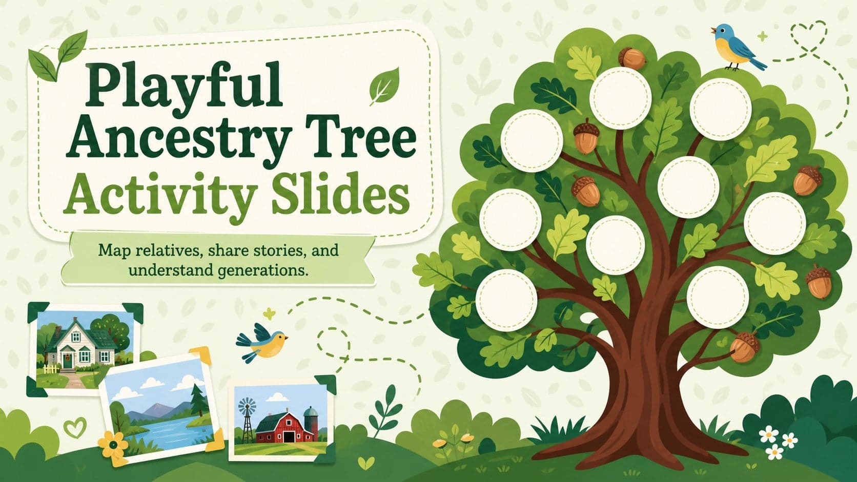 Playful Ancestry Tree Activity Slides preview