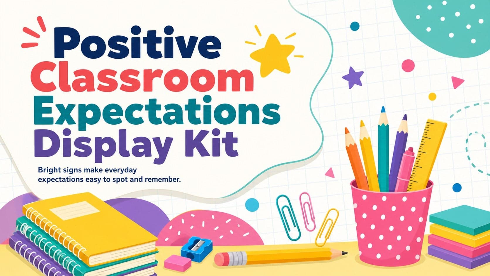 Positive Classroom Expectations Display Kit preview