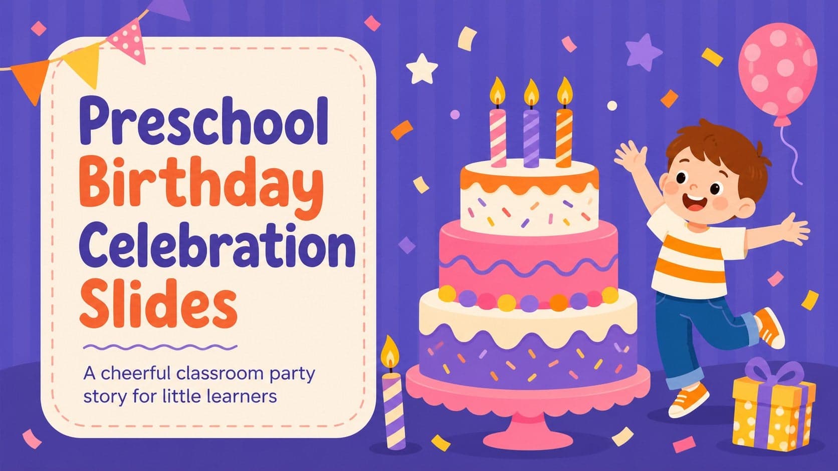 Preschool Birthday Celebration Slides preview