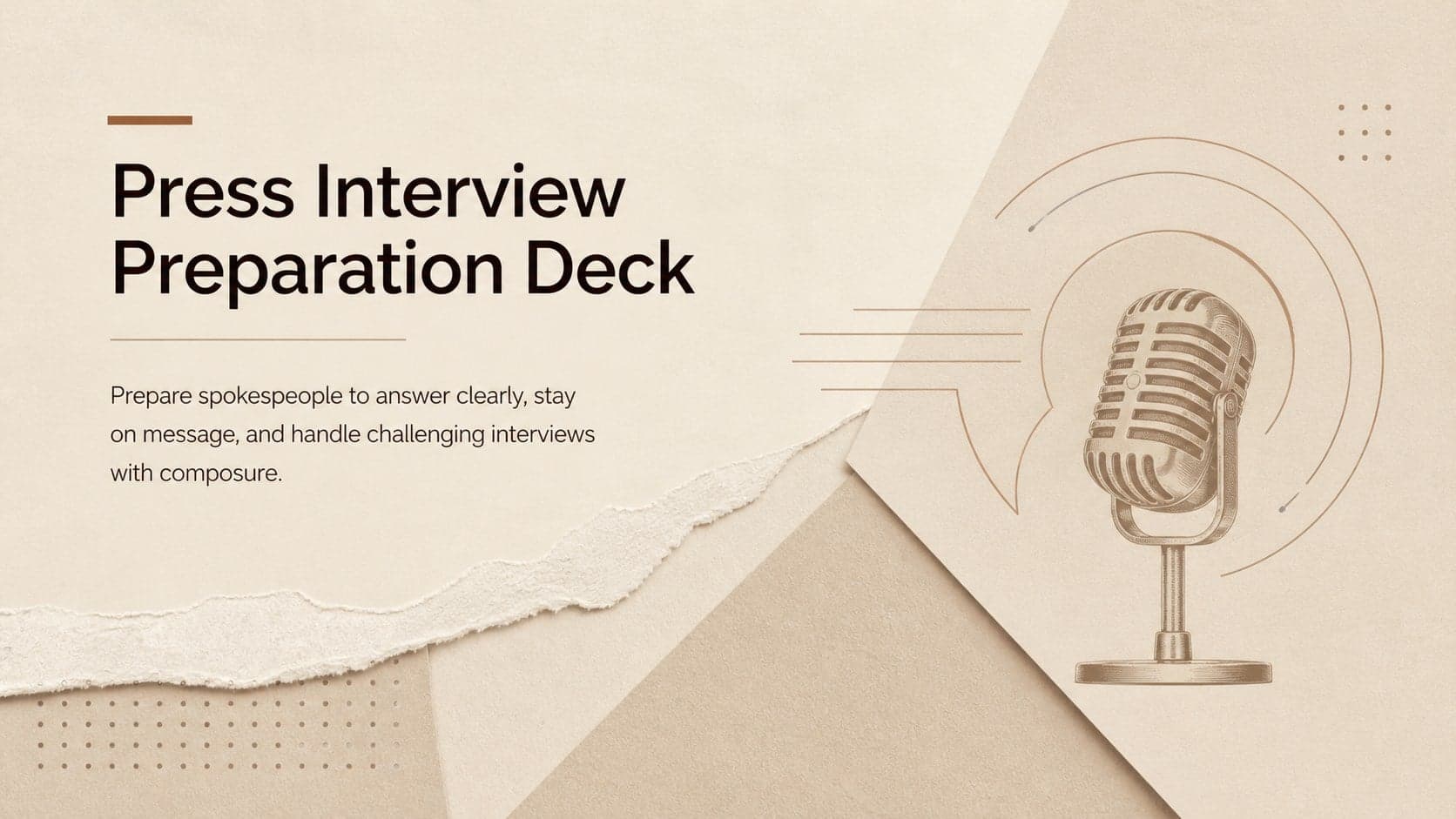 Press Interview Preparation Deck preview