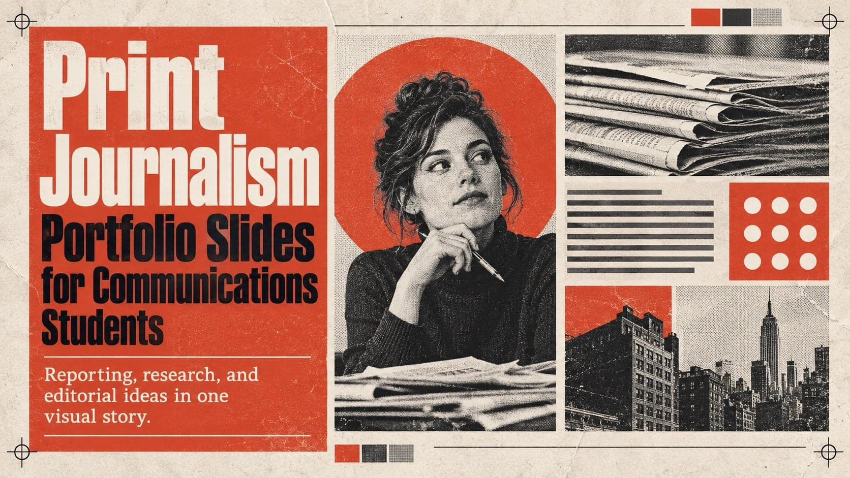 Print Journalism Portfolio Slides for Communications Students preview
