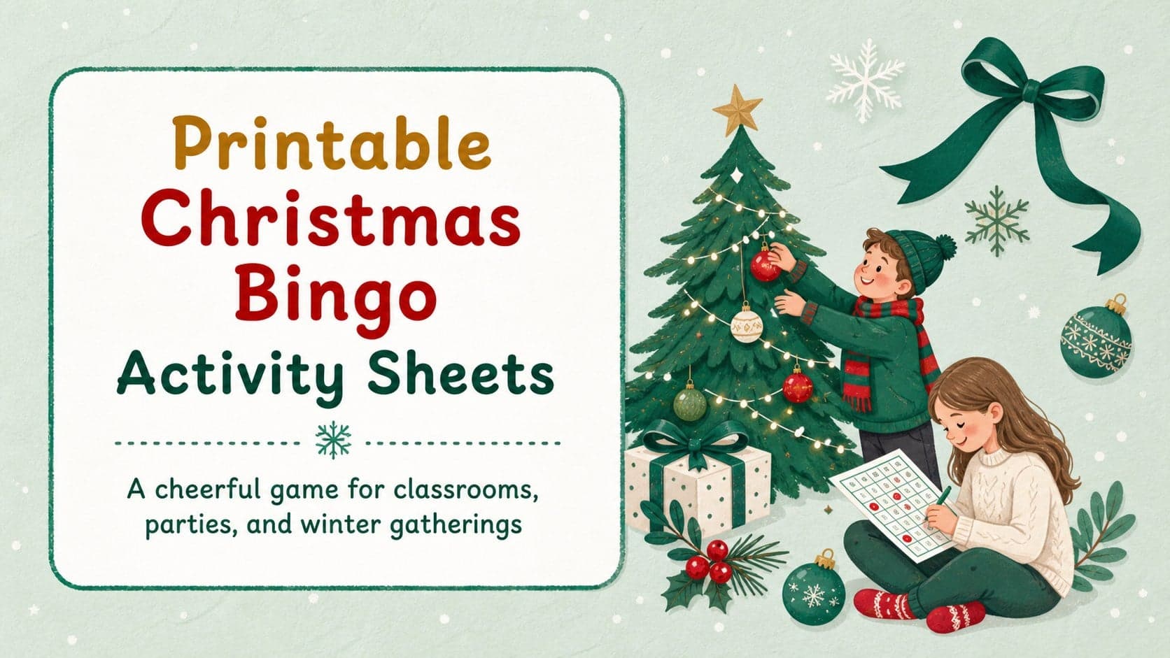 Printable Christmas Bingo Activity Sheets preview