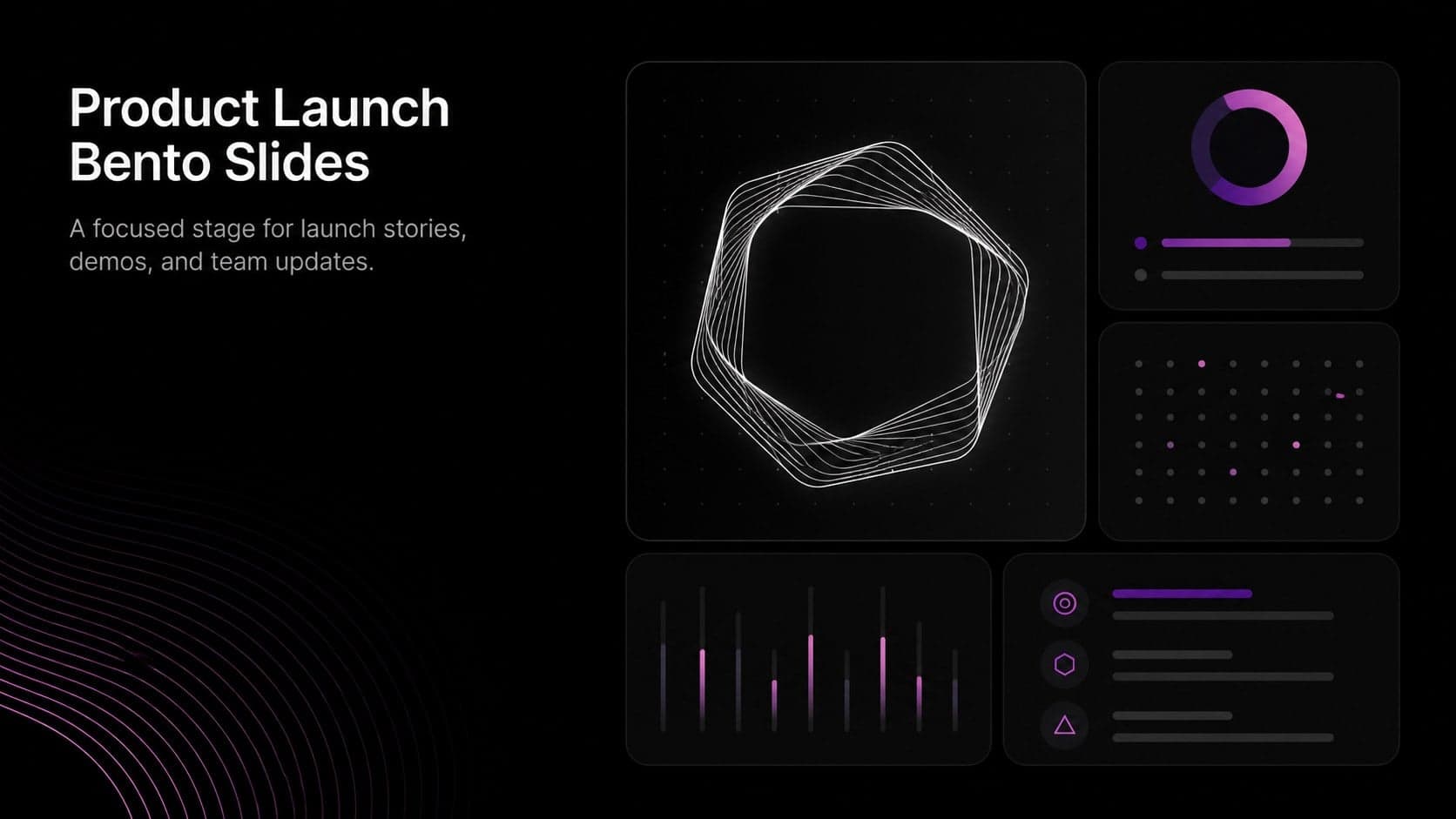 Product Launch Bento Slides preview