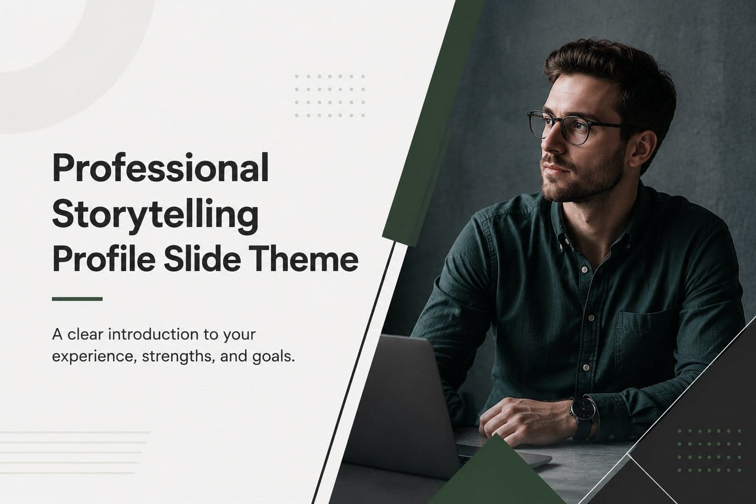 Professional Storytelling Profile Slide Theme preview