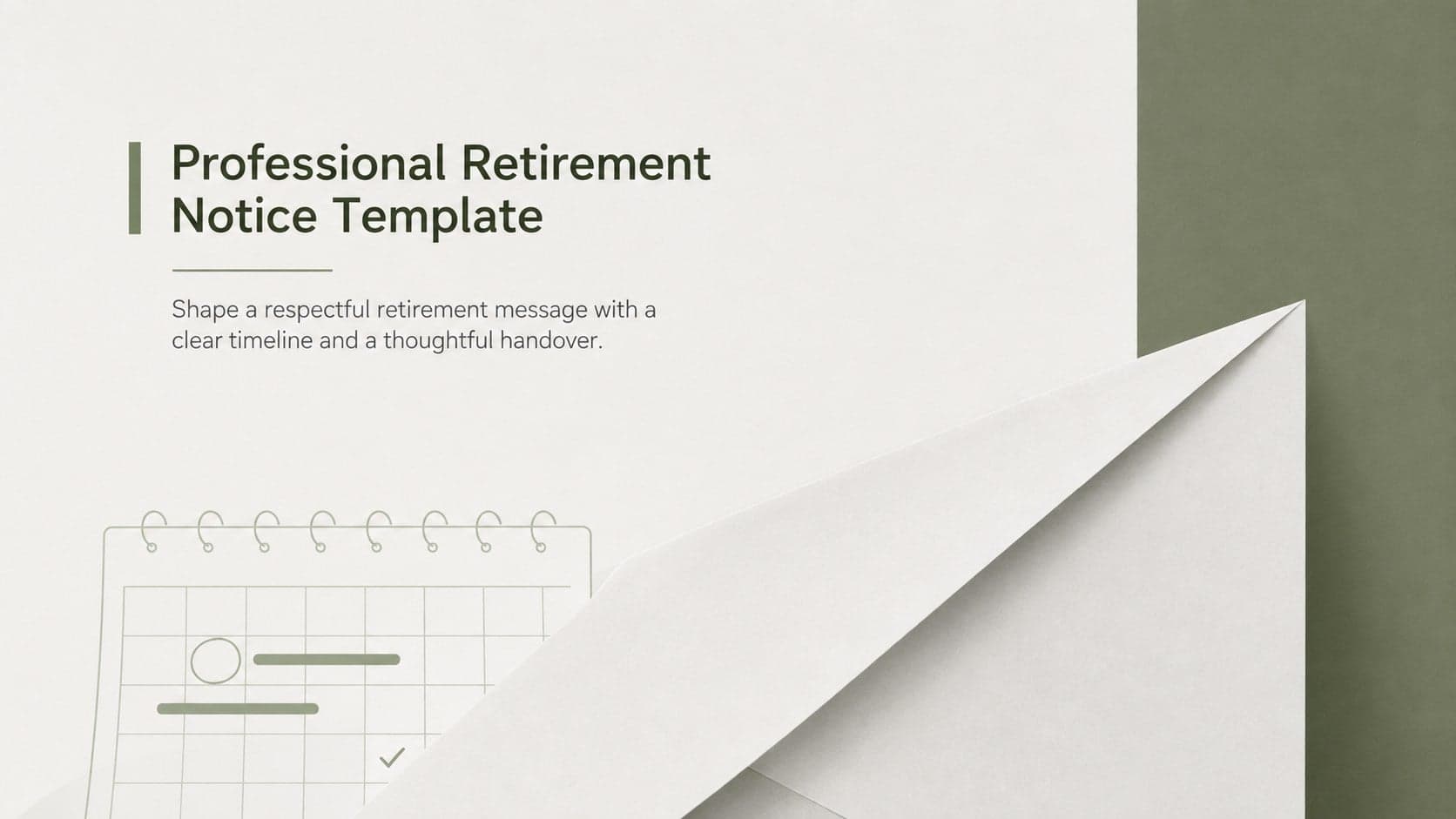 Professional Retirement Notice Template preview